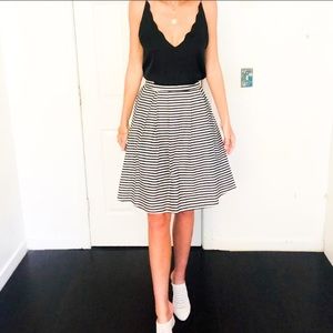NWT DO & BE Black/White Striped Skirt